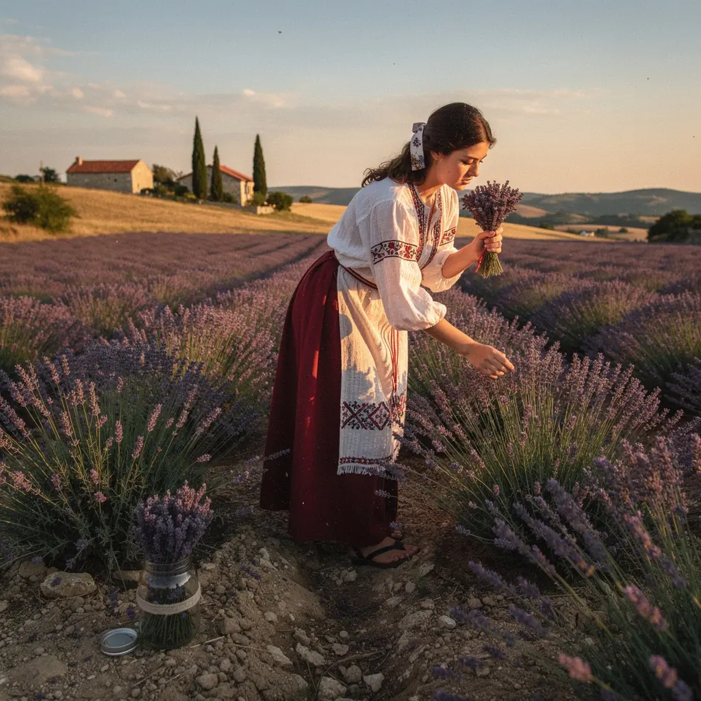 Uživanje u čaju na drvenom stolu s tradicionalnim hrvatskim kolačima.